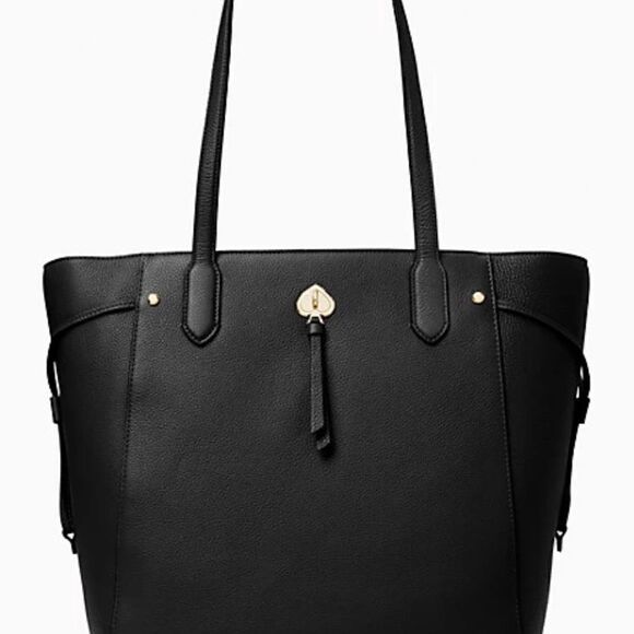 Kate Spade Pebbled Leather Large Tote Bag Black - Picture 12 of 12